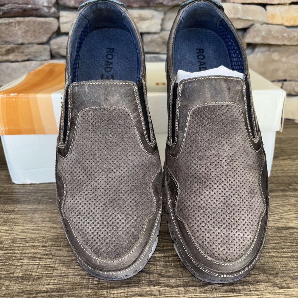 Road 3 Brown Suede & Leather Slip On Loafers Shoes, Women's  Size 9, EUR 40